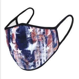 Tie Dye Red, White, & Blue Stars Fashion Mask